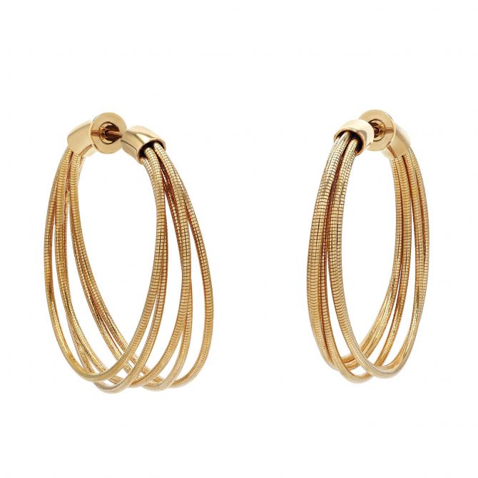 Pesavento DNA Spring Yellow Gold Vermeil Multi-Strand Hoop Earrings