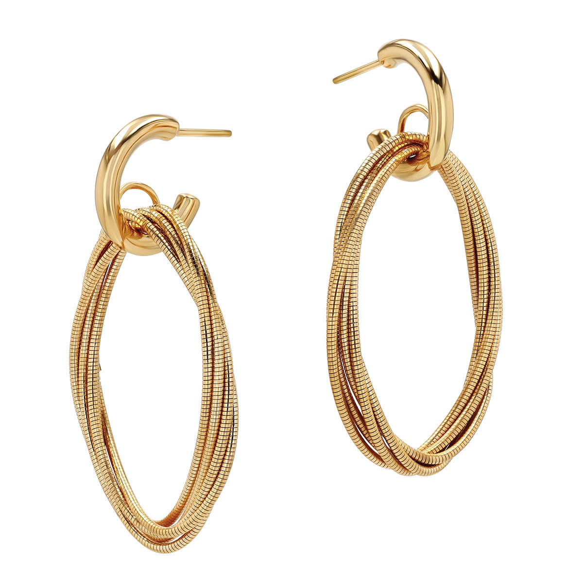 Pesavento DNA Spring Yellow Gold Vermeil Multi-Strand Dangle Earrings