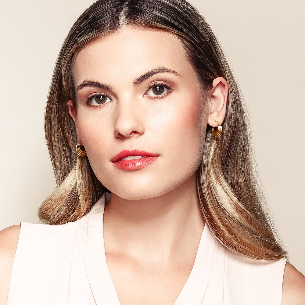 Yellow Gold Art Deco Step Hoop Earrings