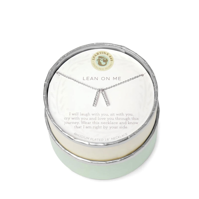 Spartina 449 Sea La Vie Lean On Me Necklace, Silver Tone