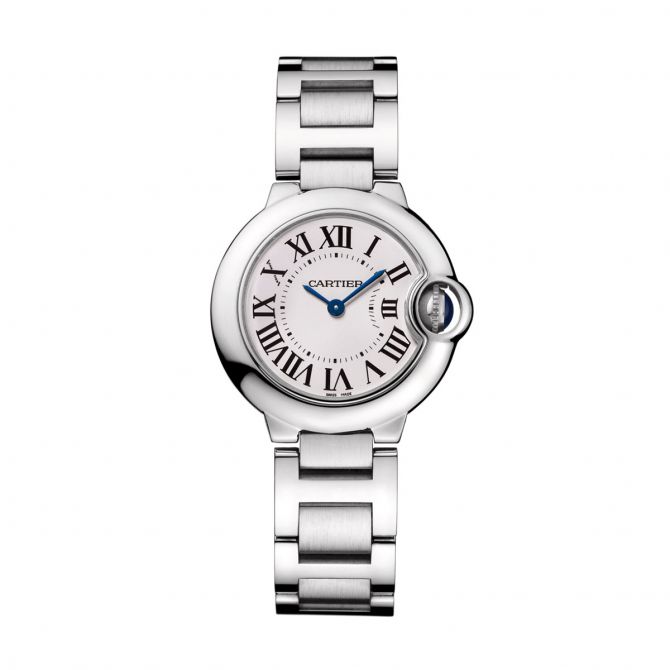 Cartier Ballon Bleu de Cartier 28mm Watch, Silvered Opaline Dial