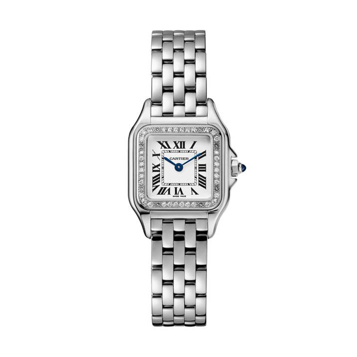Cartier Panthere de Cartier 23mm Small Watch, Diamonds and Silvered Dial