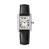 Cartier Tank Must 29.5mm Small Watch, Black Grained Calfskin Strap
