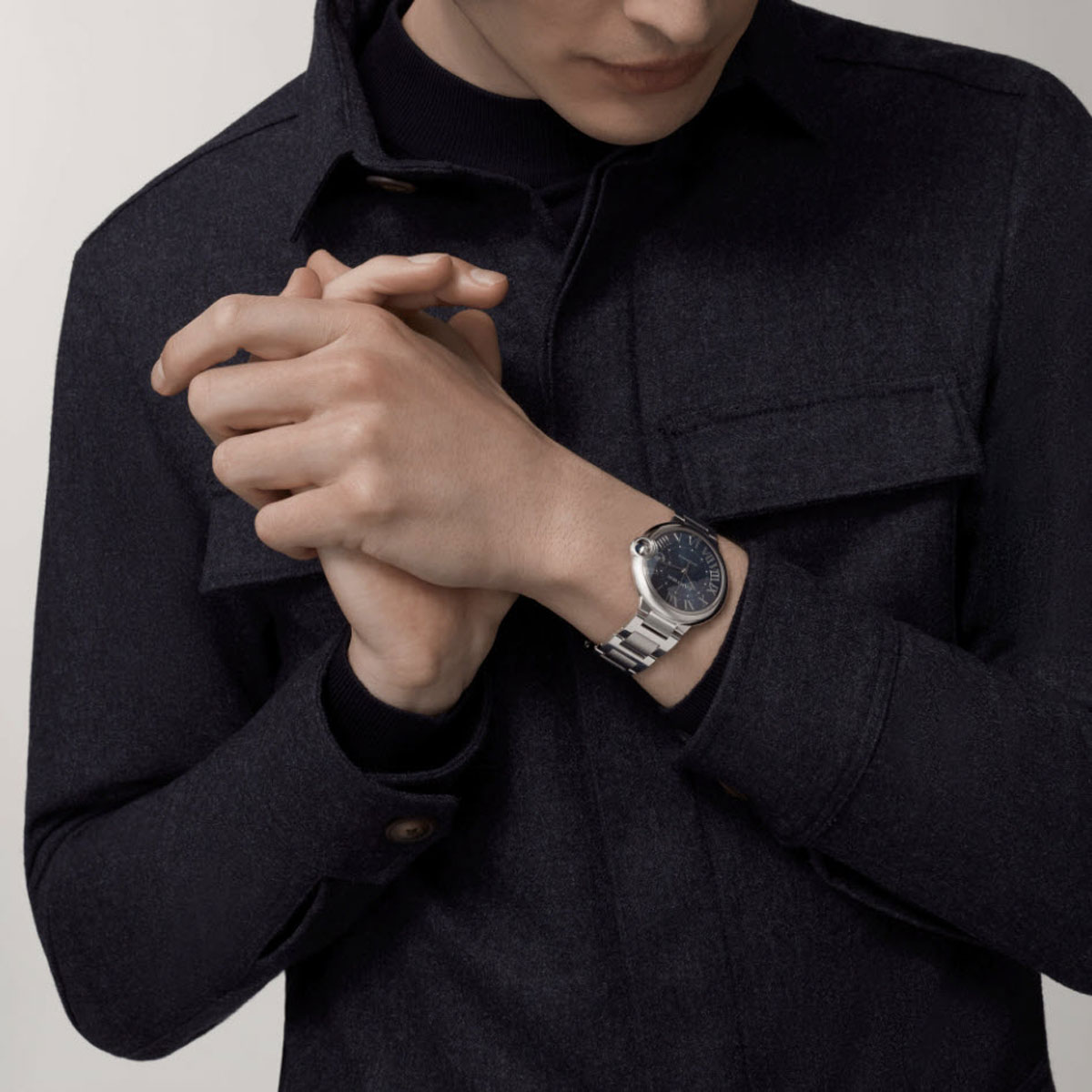 Cartier Ballon Bleu de Cartier 40mm Watch, Blue Sunray Brushed Dial