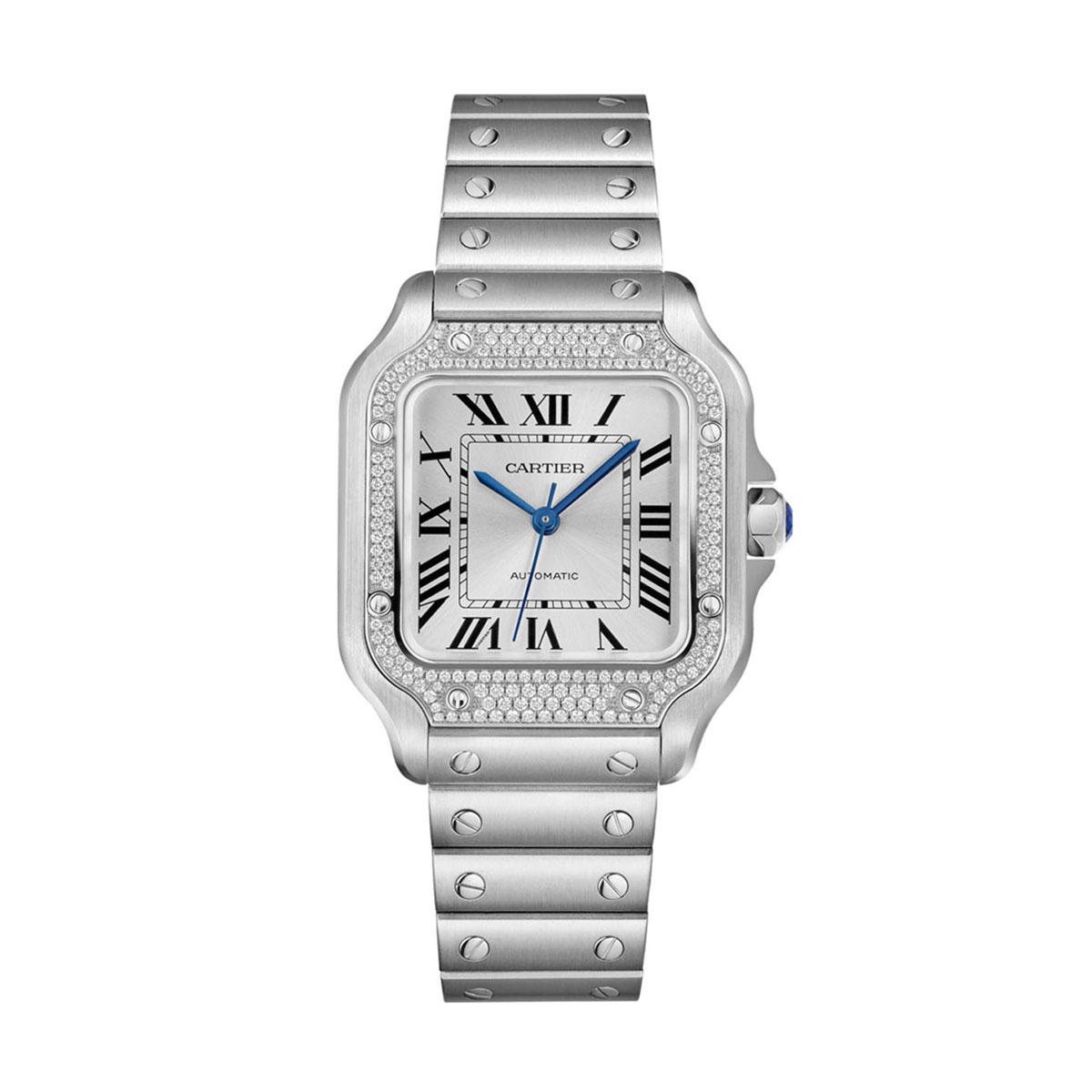 Cartier Santos De Cartier 35.1mm Medium Watch Diamond Dial