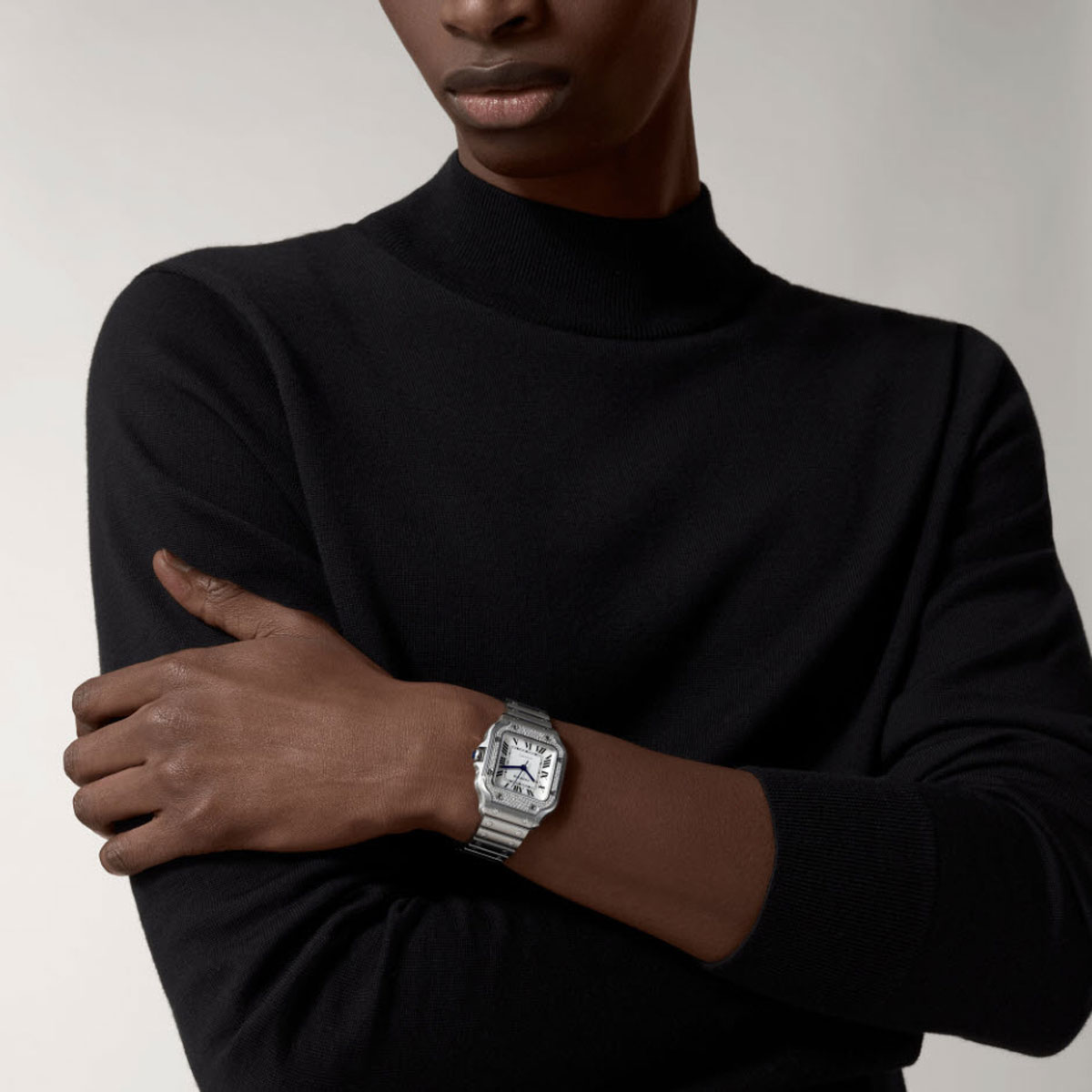 Cartier Santos De Cartier 35.1mm Medium Watch, Diamond Dial