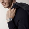 Cartier Santos De Cartier 35.1mm Medium Watch, Silvered Opaline Dial