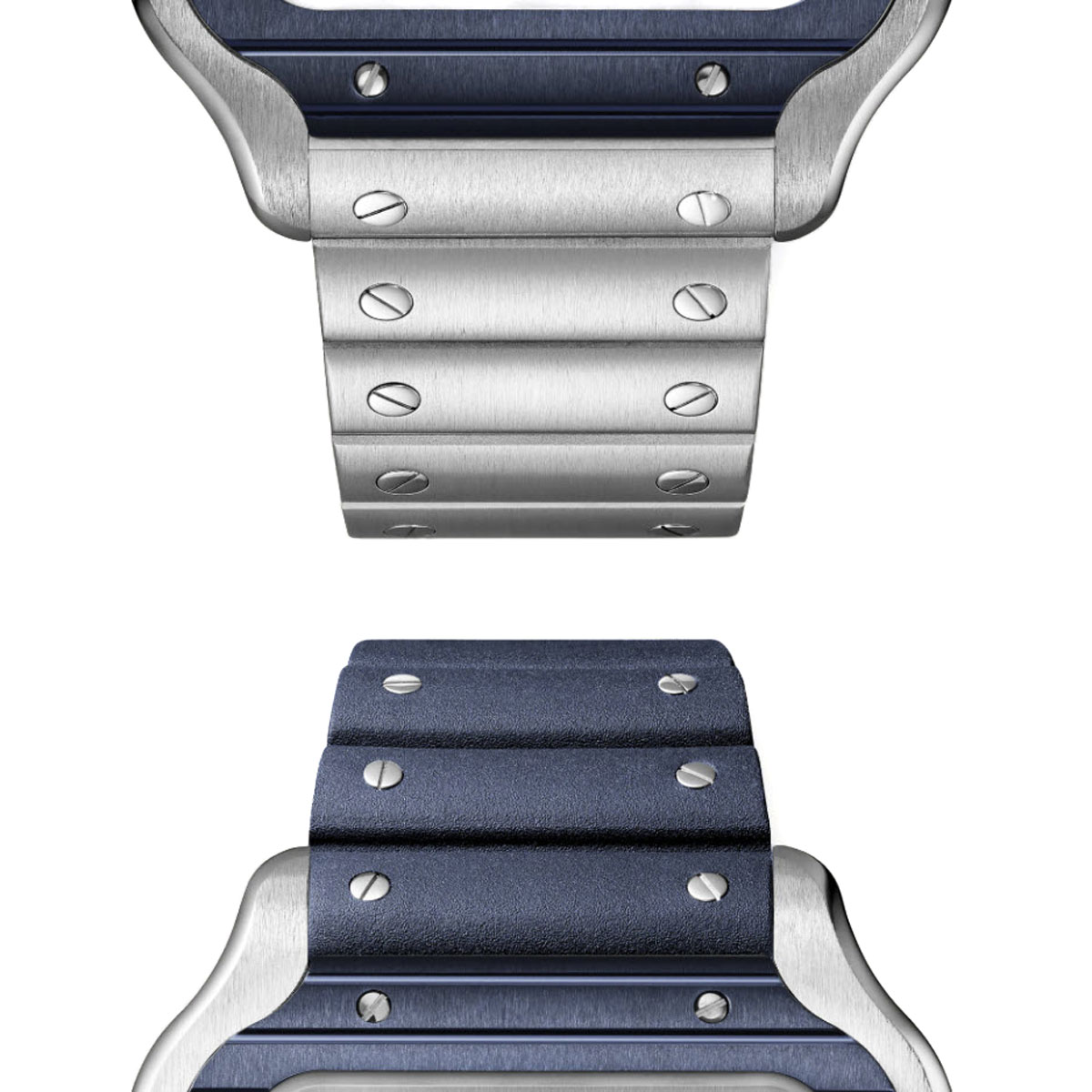 Cartier Santos de Cartier 39.8mm Large Watch, Grey Striated Dial