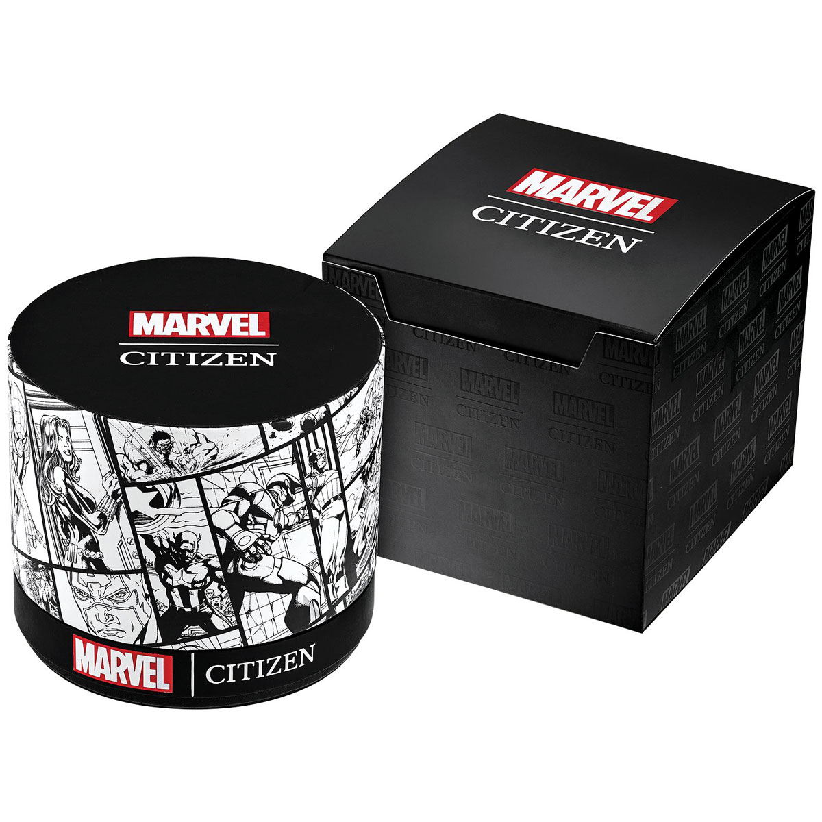 Citizen Marvel Captain America 45mm Watch, Silver and Black Accent Dial