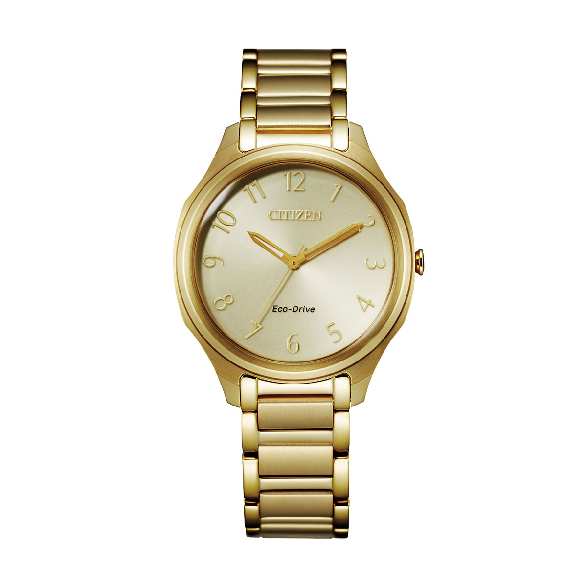 Citizen Drive 35mm Women's Watch, Yellow Gold Tone Dial