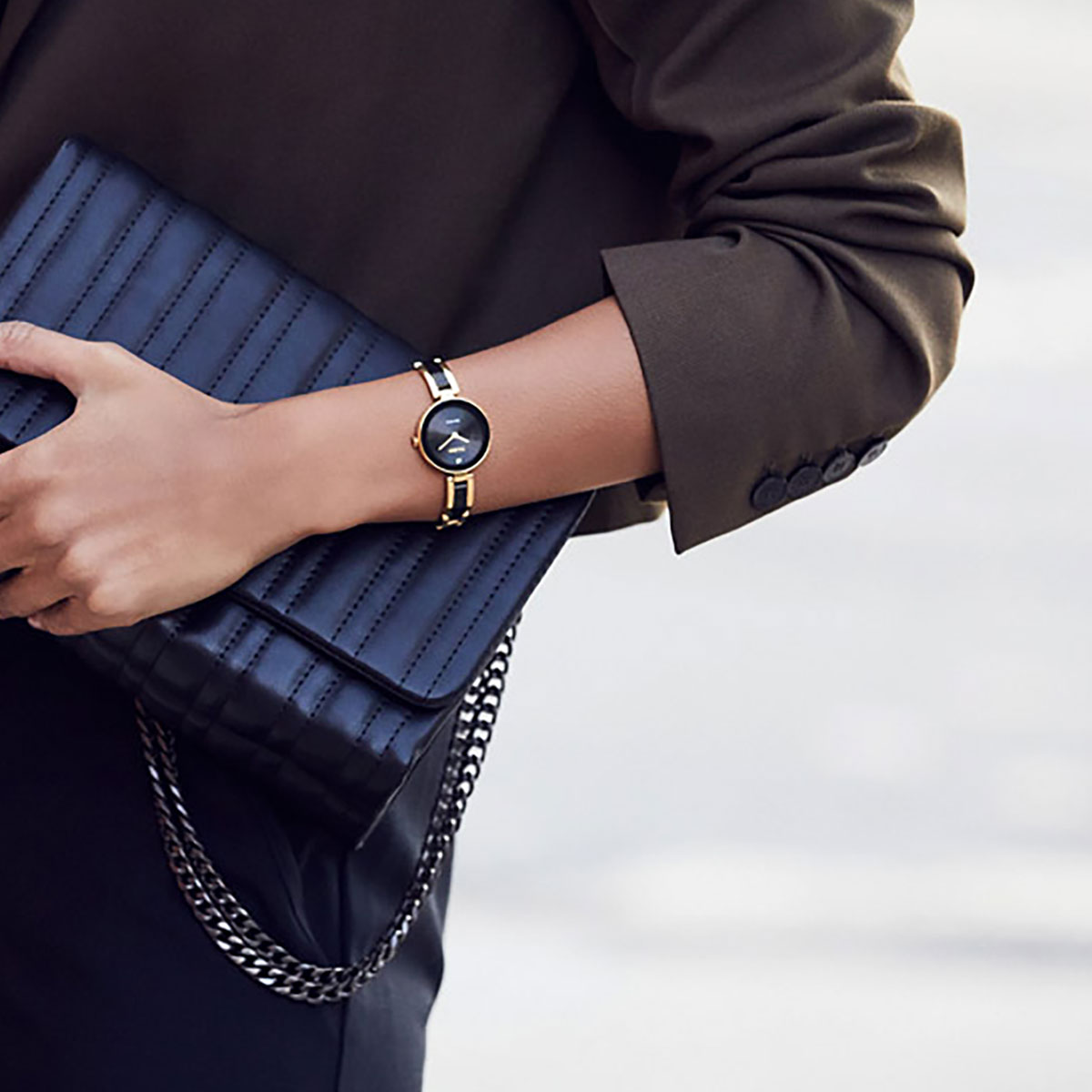 Citizen Axiom 28mm Watch, Black and Gold Tone Dial