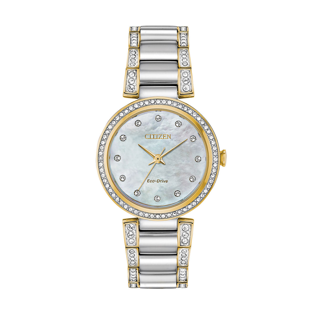Citizen Silhouette Crystal 28mm Watch, Mother of Pearl Dial