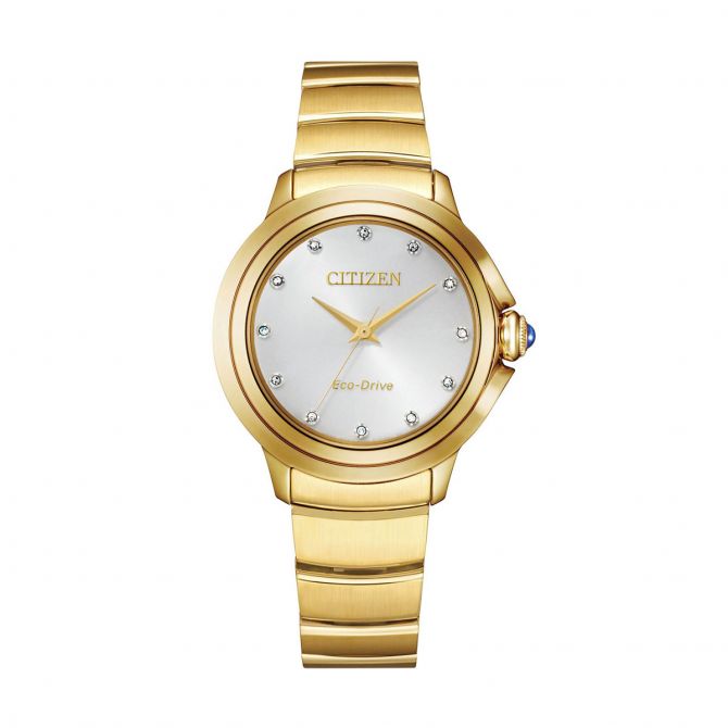 Citizen Ceci 32mm Women's Watch, Diamond and Silver Tone Dial