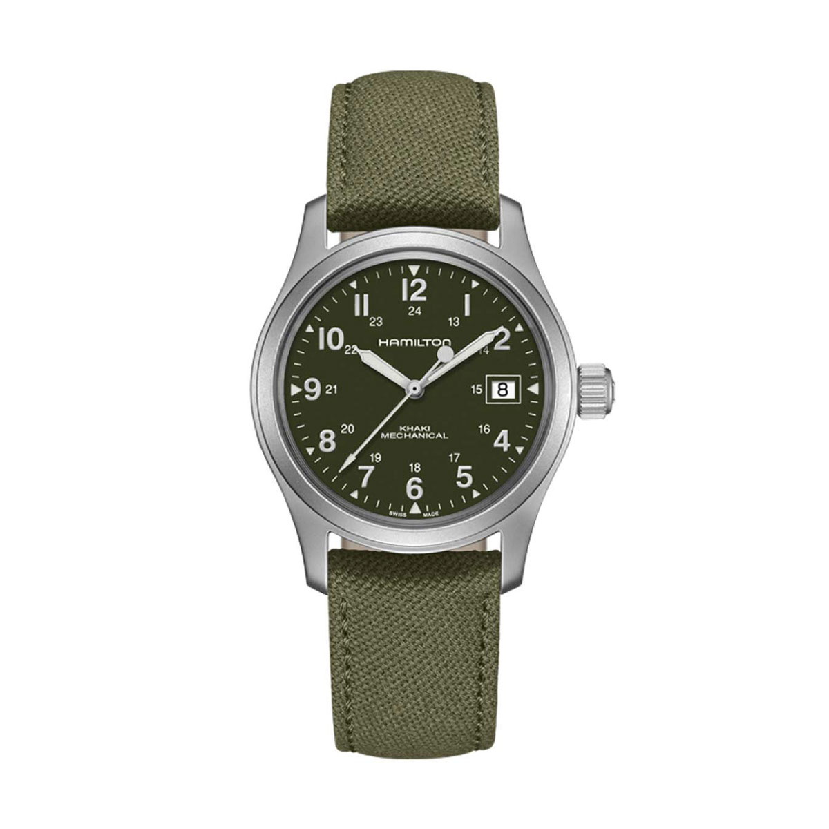 Hamilton Khaki Field Mechanical Watch, 38mm Green Dial & Strap