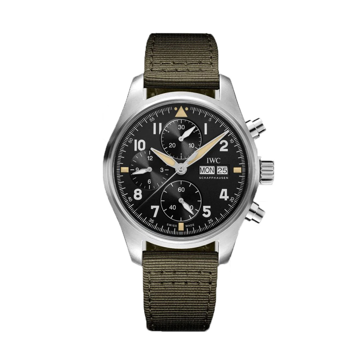IWC Schaffhausen Pilot's Chronograph Spitfire 41mm Watch, Black, White and Brown Dial