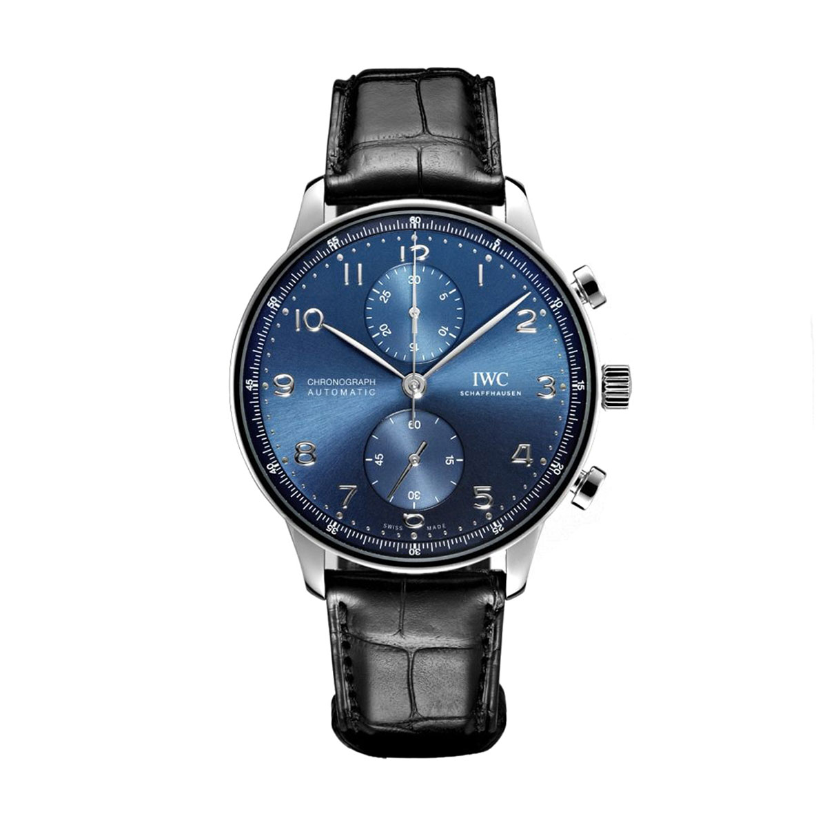IWC Schaffhausen Portugieser Chronograph 41mm Watch, Blue Dial