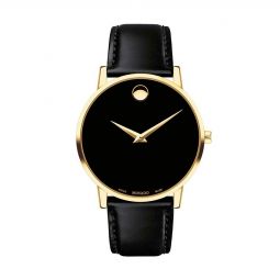 Image for Movado Museum Classic 40mm Watch, Black and Gold Tone Dial