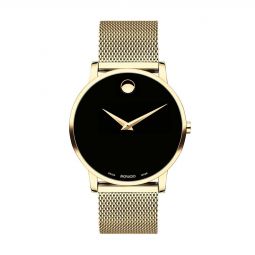 Image for Movado Museum Classic 40mm Watch, Black and Gold Tone Dial