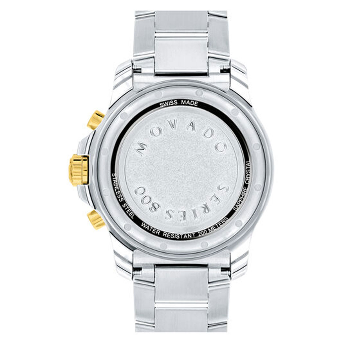 Movado Series 800 42mm Watch, Black and Gold Tone Dial