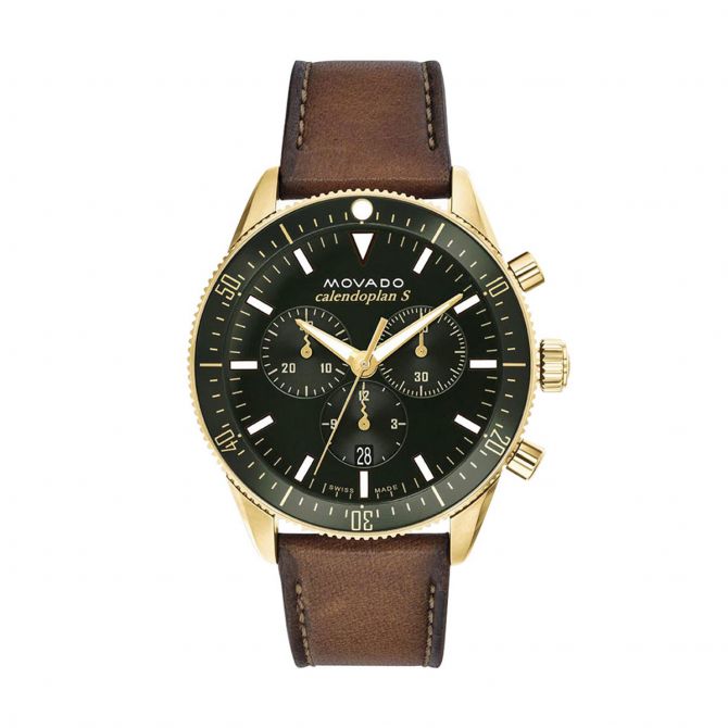 Movado Heritage Series 42mm Watch, Green Dial