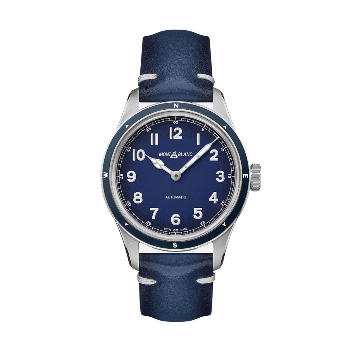 Montblanc 1858 Automatic 40mm Watch, Blue Dial