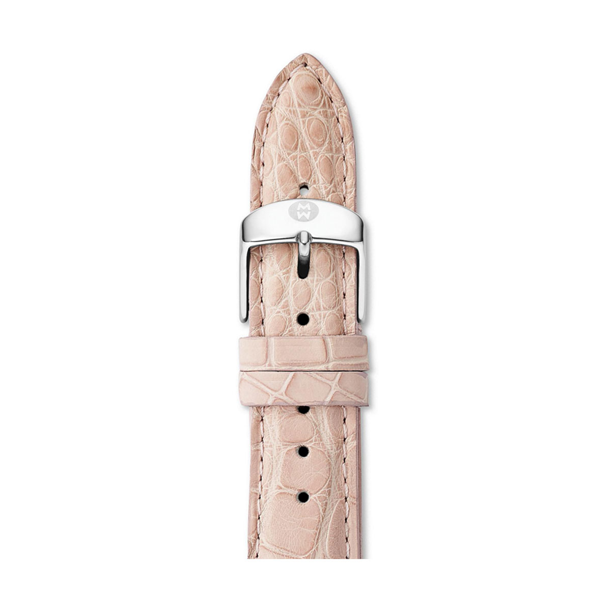 Michele Blush Alligator Strap, 16mm
