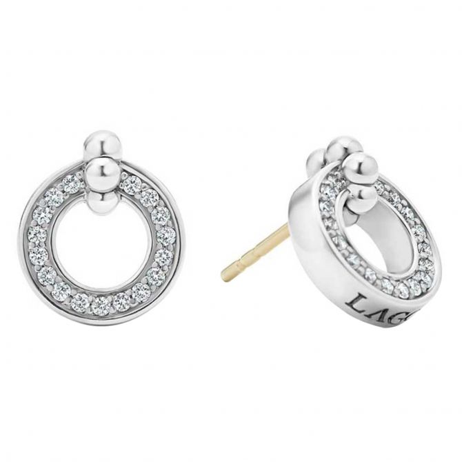 LAGOS Caviar Spark Diamond Circle Earrings