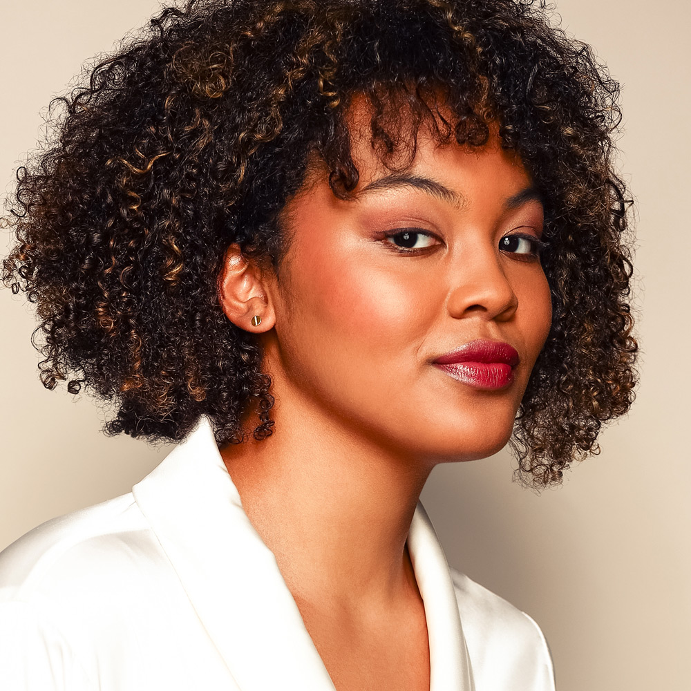 Zoe Chicco Yellow Gold Midi Bitty Pave Diamond Line Disc Stud Earrings