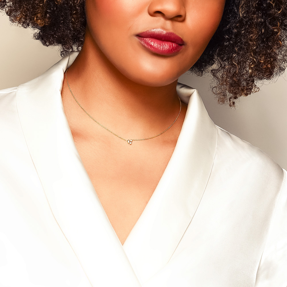 Zoe Chicco Mixed Cut Diamond Cluster Necklace in Yellow Gold, 16