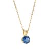 Sapphire Pendant in Yellow Gold, 18"
