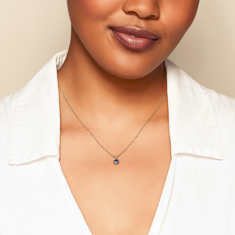 Sapphire Pendant in Yellow Gold, 18