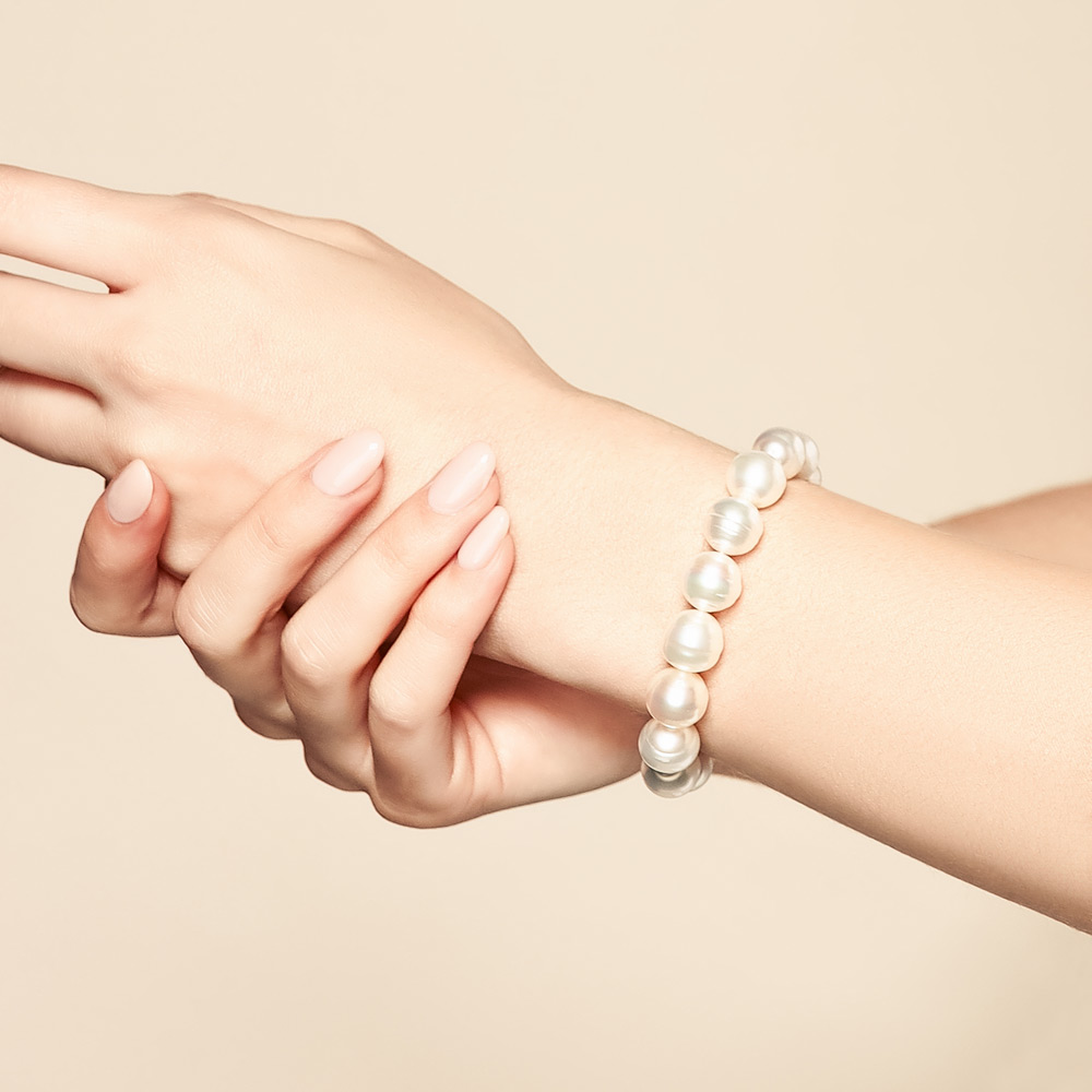 TARA Pearls White South Sea Cultured Pearl Stretch Bracelet