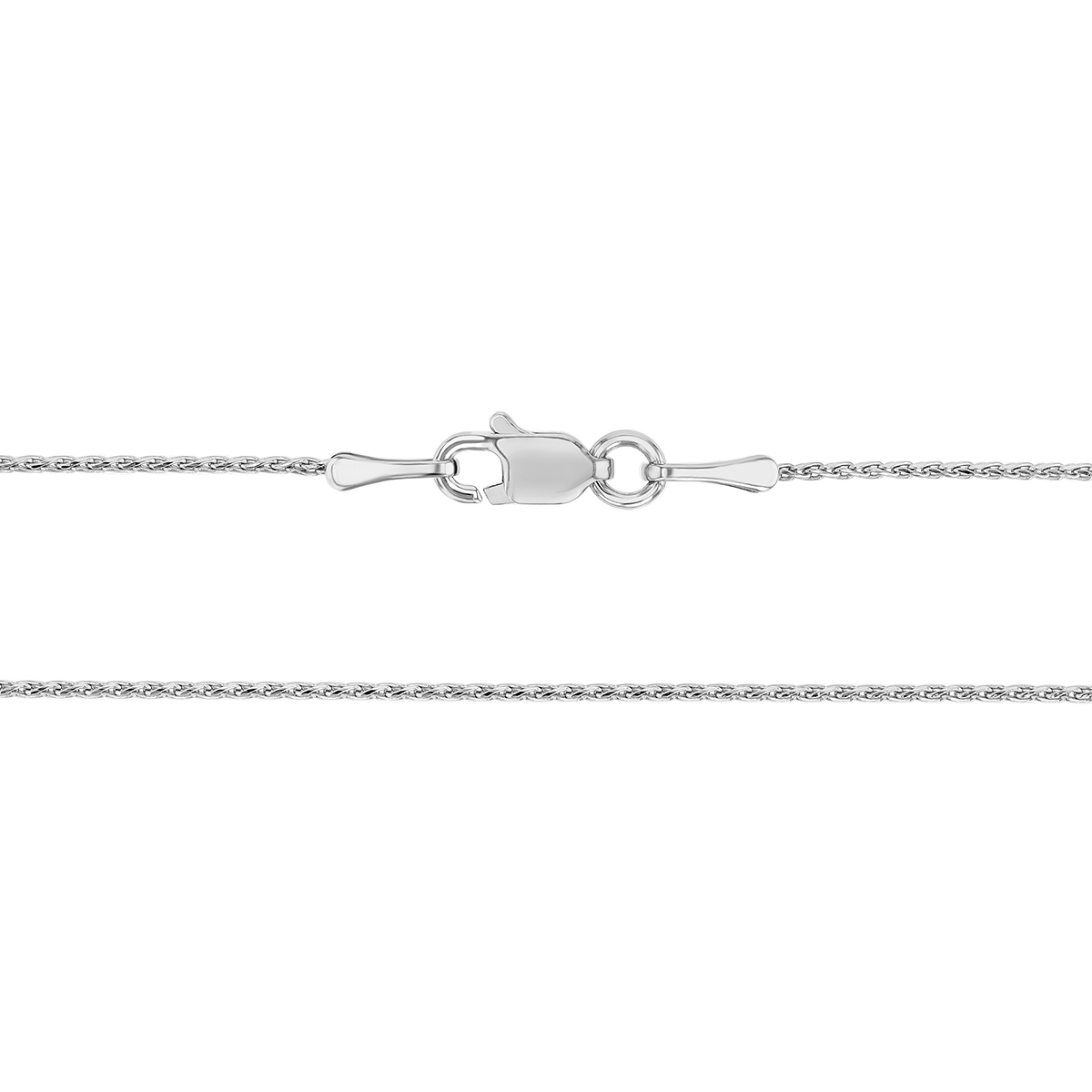 White Gold 0.85 mm Diamond-Cut Wheat Chain, 24