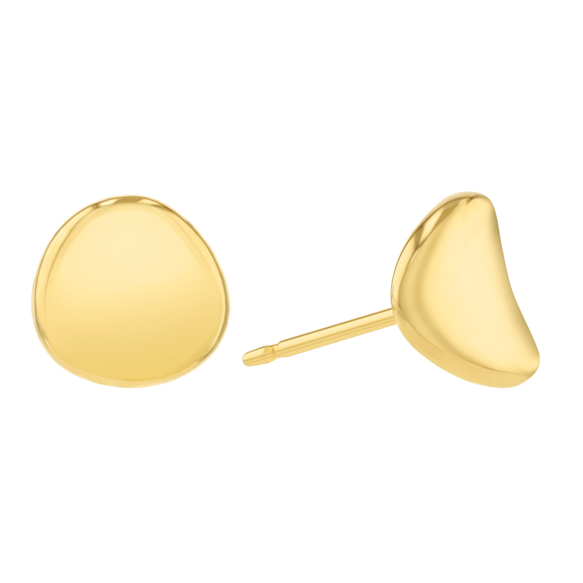 14K Yellow Gold Small Disc Earrings