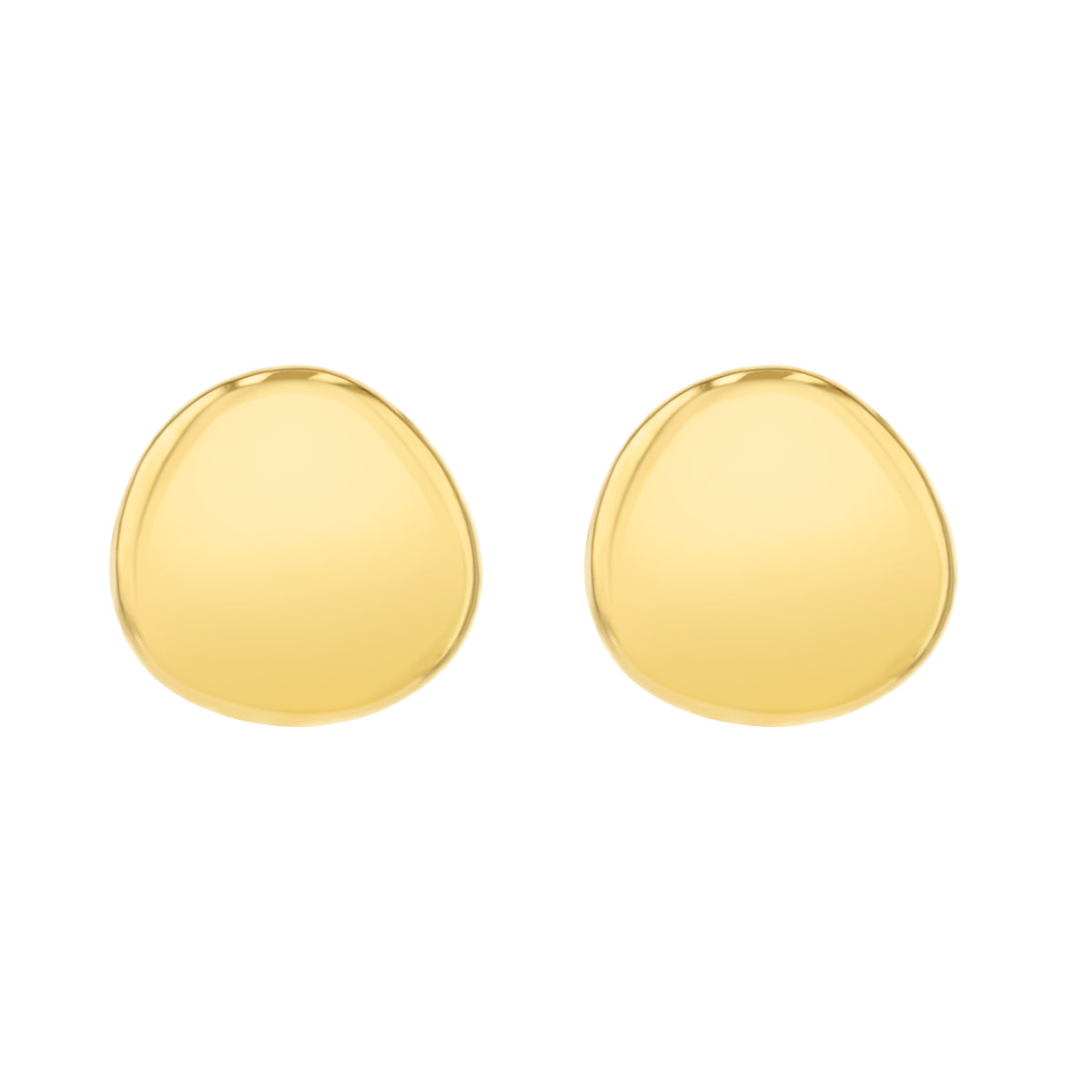 14K Yellow Gold Small Disc Earrings