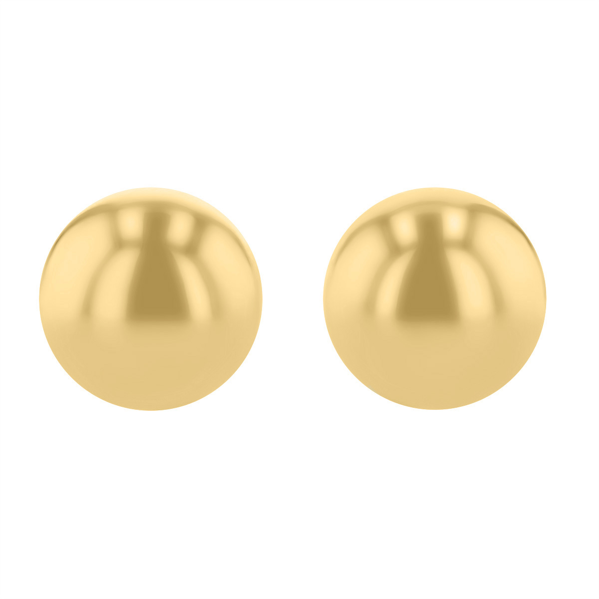 14K Yellow Gold Ball Earrings, 4mm