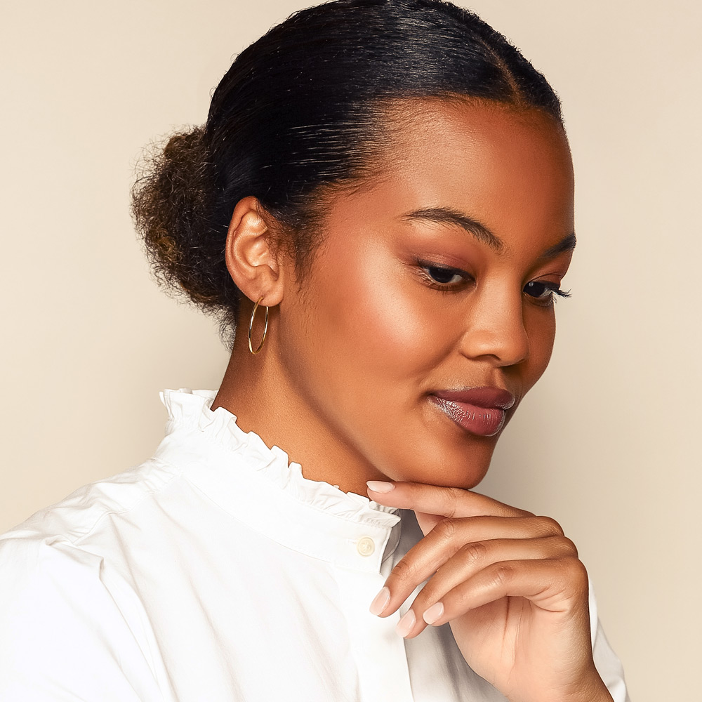 Sage Huggie 14K Gold Snap-down Tube Hoop Earrings