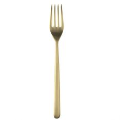 Mepra Epoque Dinner Fork, Gold Oro Satin Ice Stainless