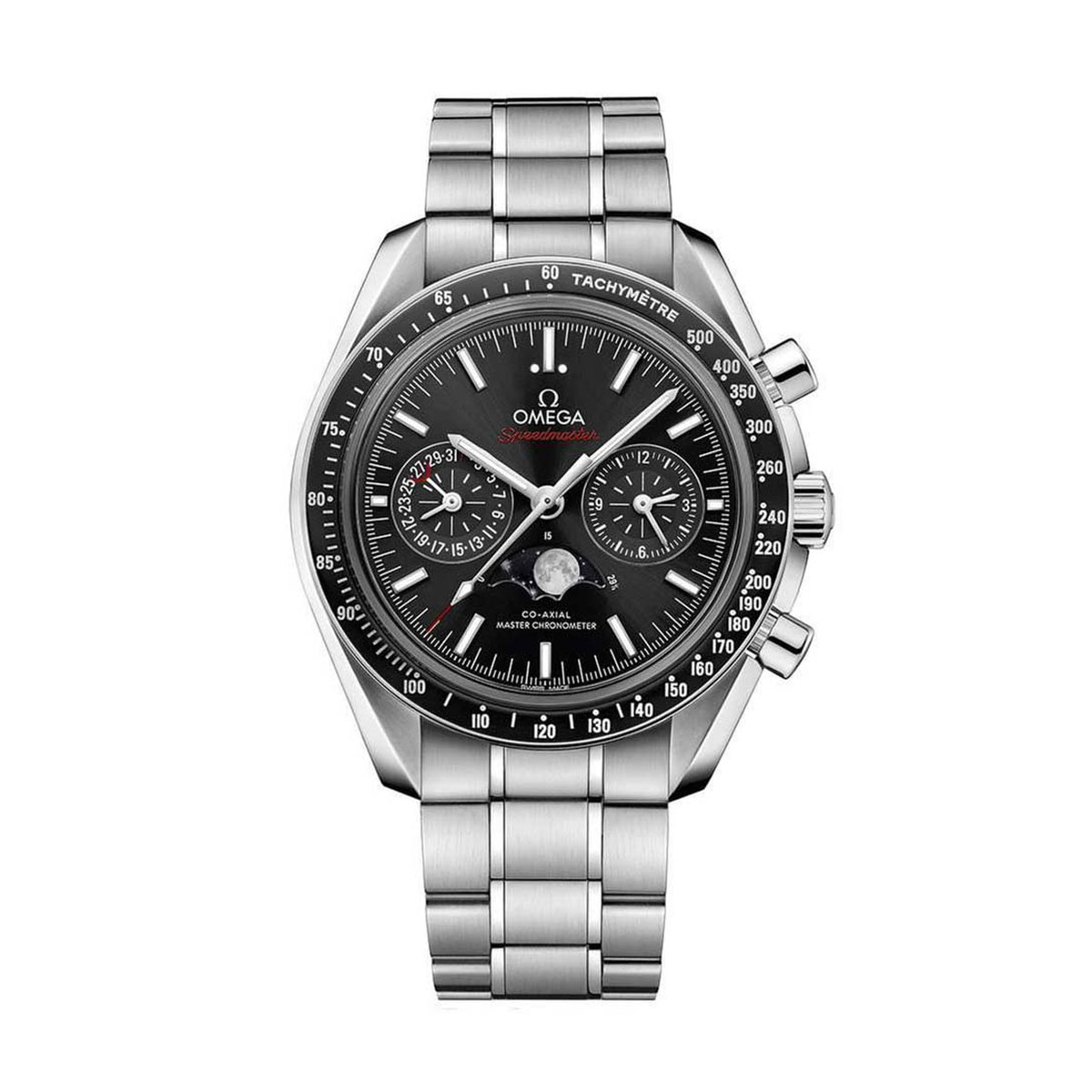 Omega Speedmaster Moonwatch 44mm Watch, Black Moon Dial