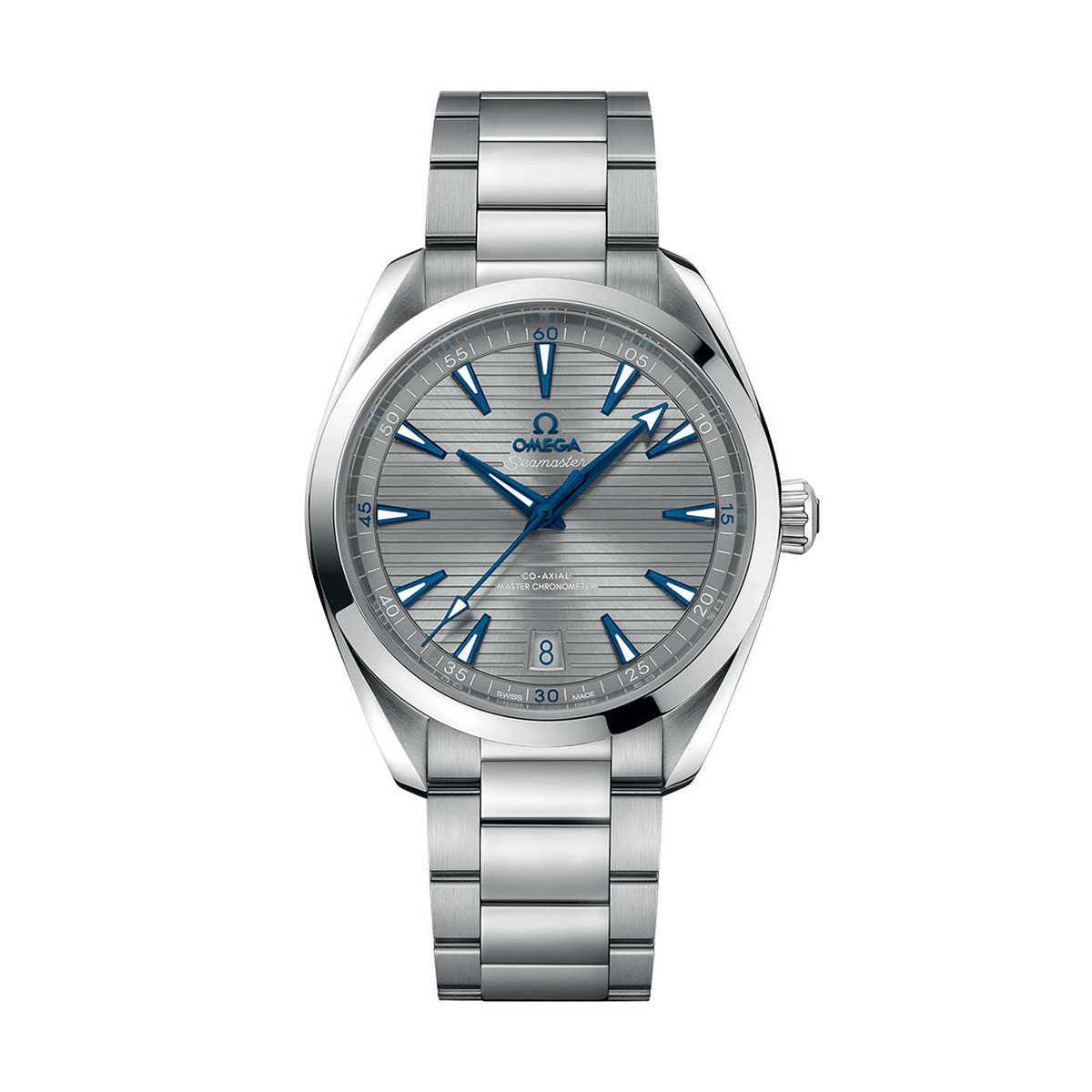 OMEGA Seamaster Aqua Terra 150m Co Axial Master Chronometer 41mm Watch Grey Pattern Dial O22010412106001 Borsheims