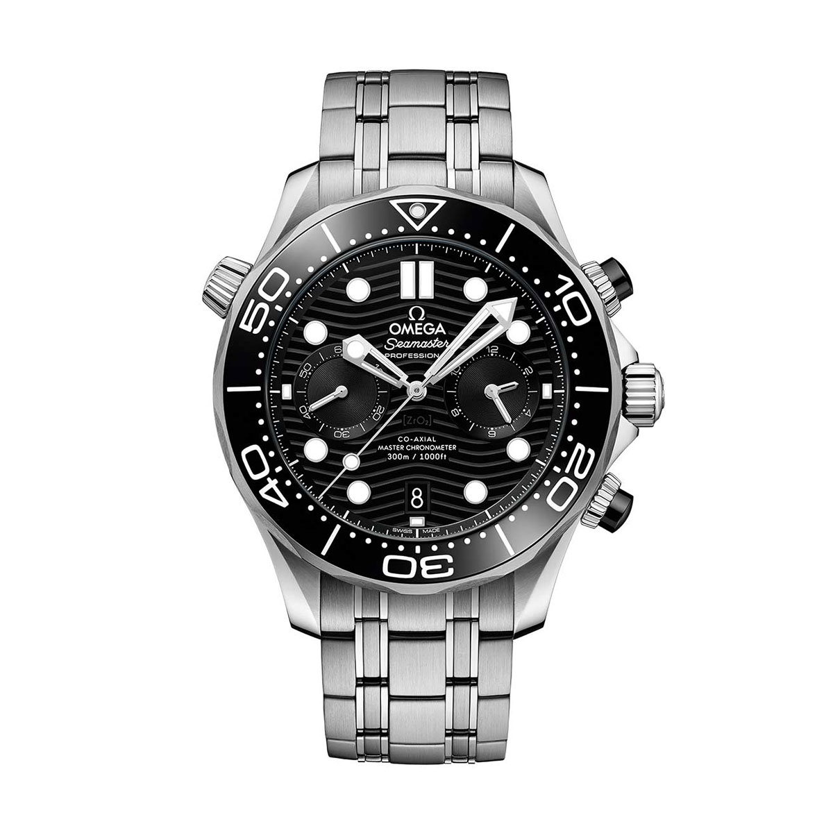 Omega Seamaster Co-Axial Master Chronometer Chronograph 44mm Watch, Black Wave Dial