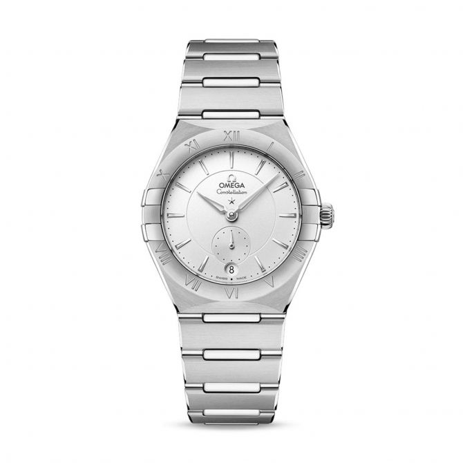 Omega Constellation Co-Axial Master Chronometer Small Seconds 34mm Women's Watch, White Silver Dial