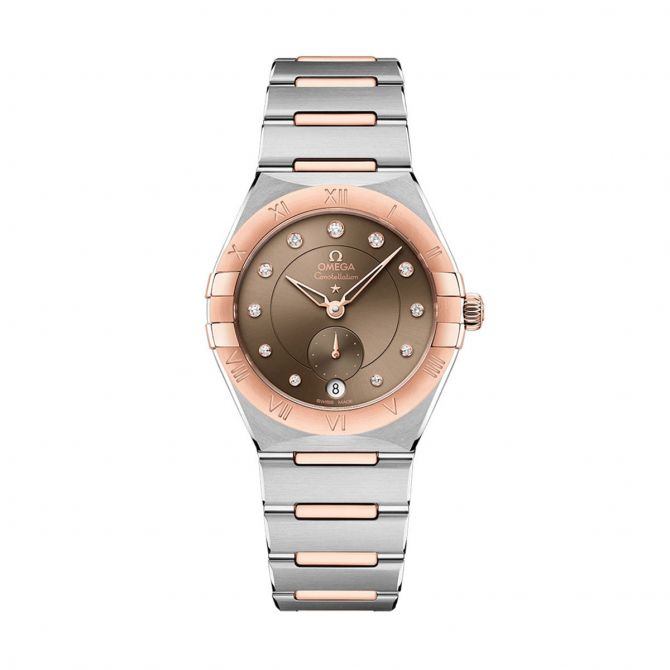 Omega Constellation 150m Master Chronometer Small Seconds 34mm Women's Watch, Chestnut Dial