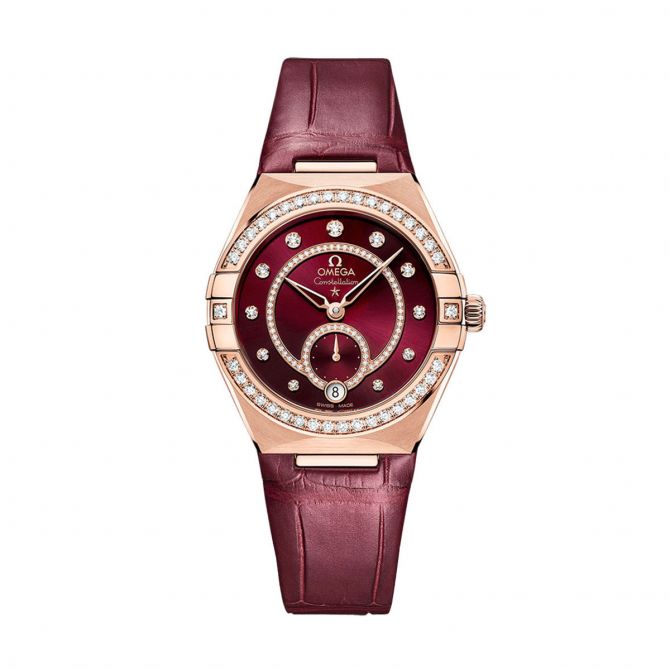 Omega Constellation Co-Axial Master Chronometer Small Seconds 34mm Watch, Burgundy Dial