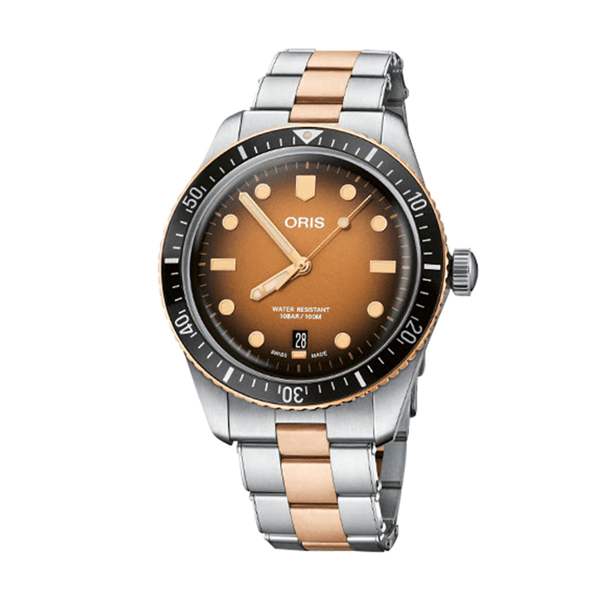 Oris Watches Divers Sixty Five 40mm Watch, Brown Dial