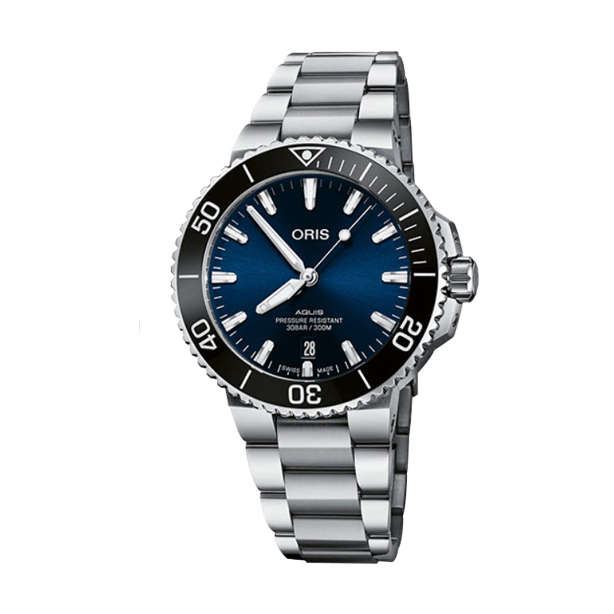 Oris Watches Aquis Date 41.5mm Watch, Navy Blue Dial