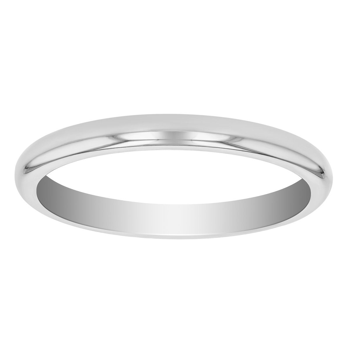 White Gold 2mm Plain Wedding Band