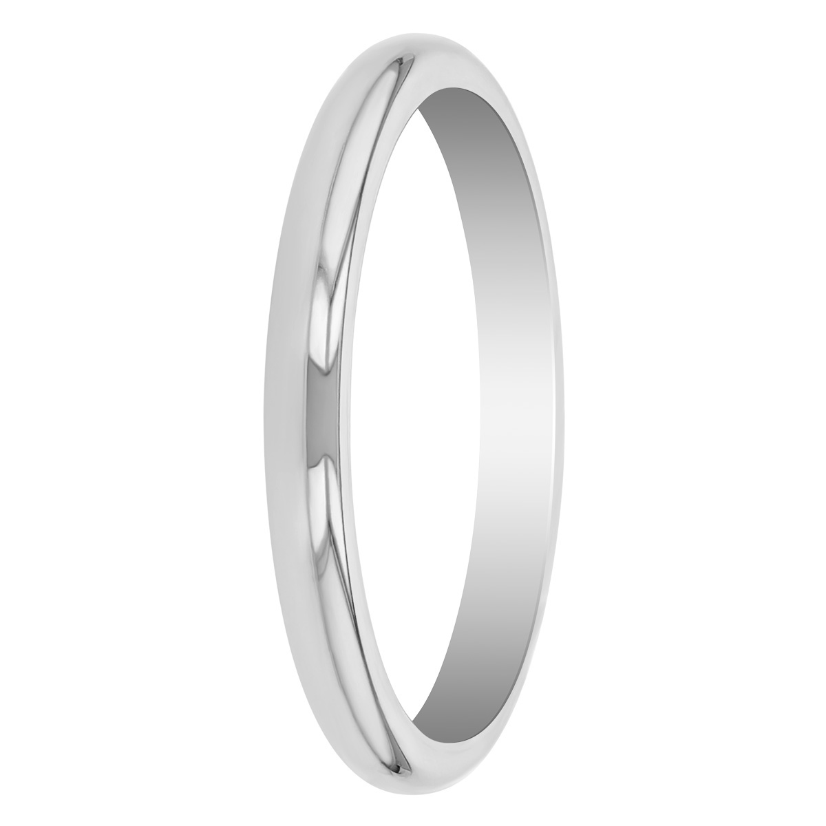 White Gold 2mm Plain Wedding Band