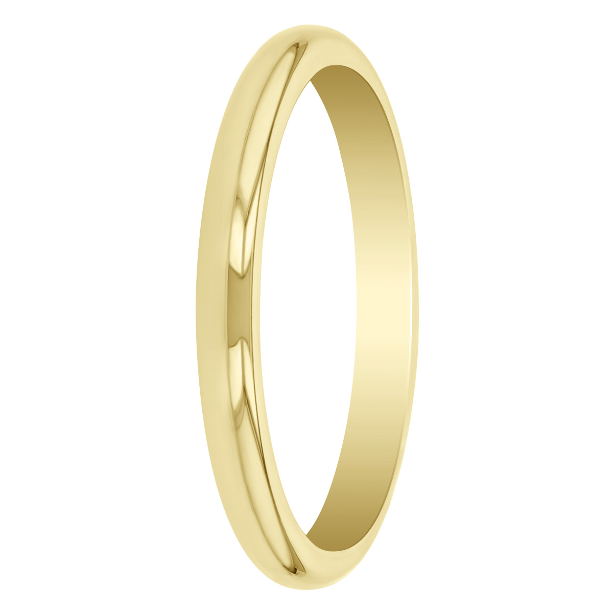 14K Yellow Gold 2.5 mm Comfort Fit Wedding Band