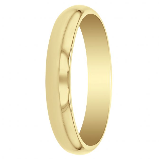 14K 3mm Yellow Gold Low Dome Comfort Fit Wedding Band | Borsheims